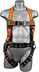Malta Dynamics Warthog MAXX Side D-Ring Harness with Removable Belt (3X-Large), OSHA/ANSI Compliant