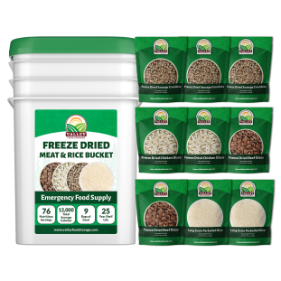 Freeze Dried Meat & Rice Bucket - Valley Food Storage
