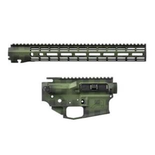 M4E1 Threaded Builder Set w/ 15" R-ONE M-LOK Handguard - Green Plaid