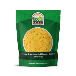Freeze Dried Shredded Cheddar Cheese - Valley Food Storage
