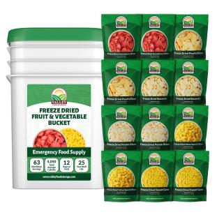 Freeze Dried Fruit & Vegetable Bucket - Valley Food Storage